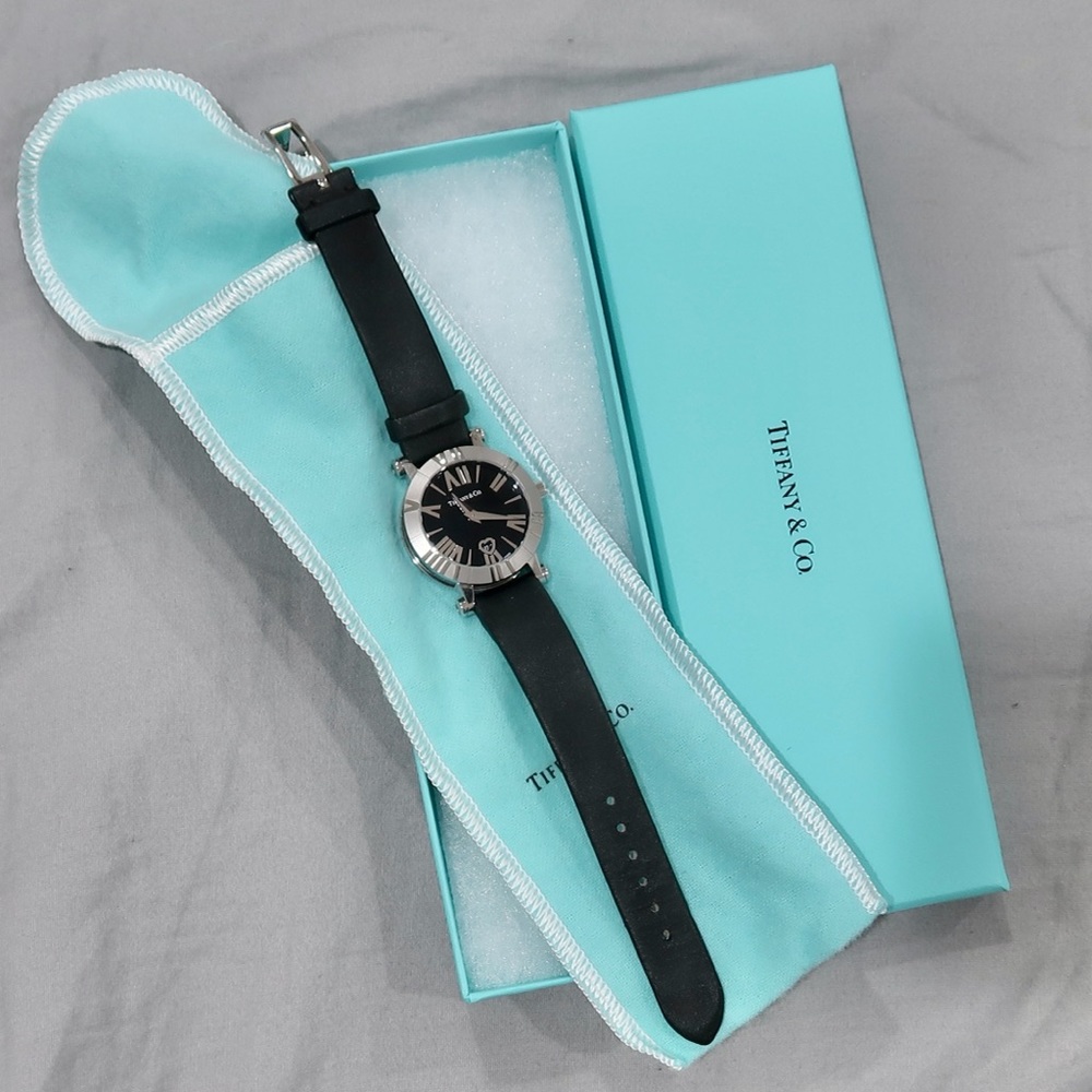 Black Satin Stainless Steel Tiffany & Co. Watch